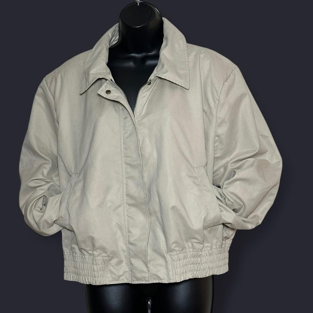 Retro Vintage Vibe DIVIDED brand Oatmeal colored Gas Station Jacket